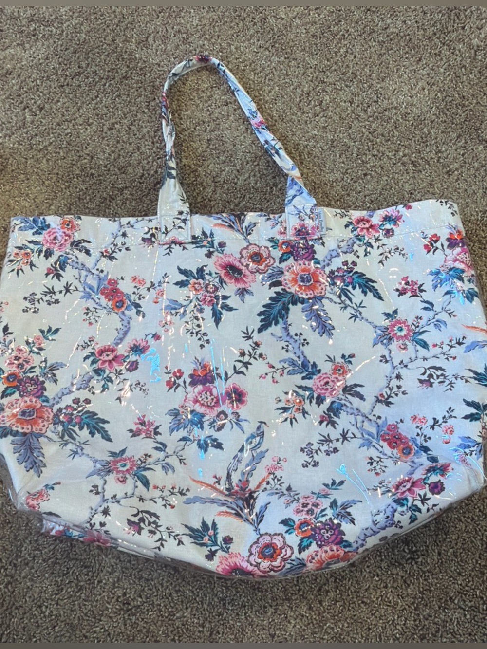 Vera Bradley RETIRED Magnifique Floral reusable tote (x2)